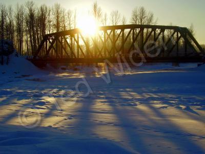 Bulkley Valley Scenes - Ice Mist On The Telkwa River - Photo