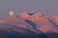 Bulkley Valley Scenes - Full Moon Sunrise - Photo