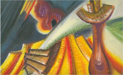 Pastel Painting - Orin Ayo - Joyful Song - Pastel On Paper