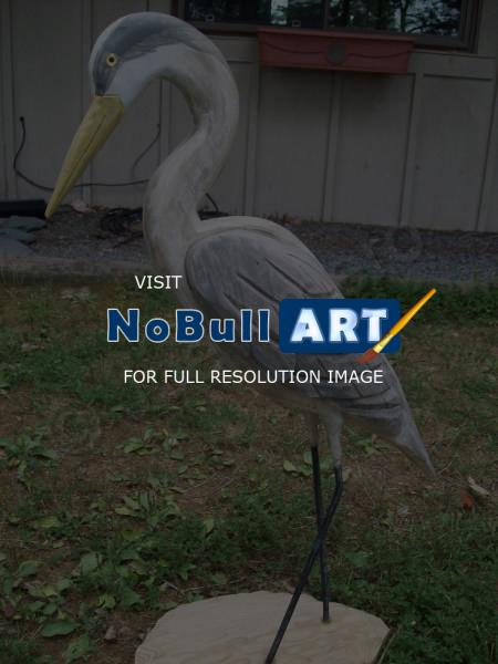 Joe Amero - Great Blue Heron - Folk Art