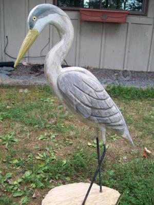 Joe Amero - Great Blue Heron - Folk Art