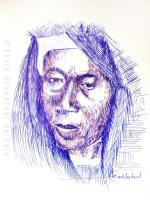 Ladi Kwali - Pen On Paper Drawings - By David Akinola, Artsbydavid Drawing Artist