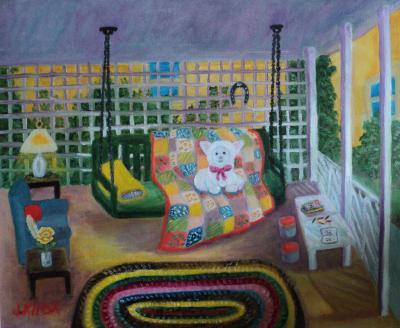 2013 - Pattio Playpen - Oil On Canvas