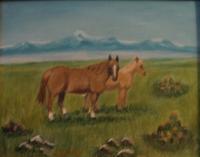 Horses - Oil On Canvas Paintings - By Joanne Knox, Originals Painting Artist