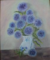 Thistle - Oil On Canvas Paintings - By Joanne Knox, Originals Painting Artist