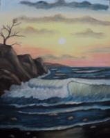 Storm - Oil On Canvas Paintings - By Joanne Knox, Originals Painting Artist