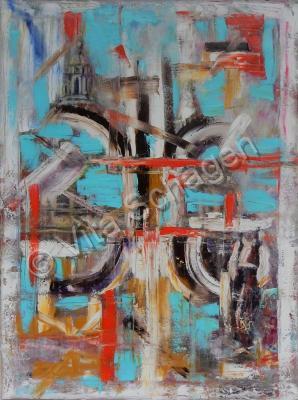 Abstract - The City Where You Live - Oil