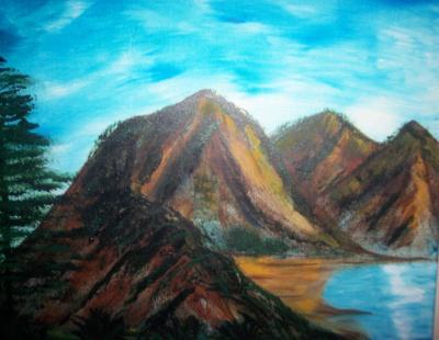 Nature - Mountain Cove - Acrylics