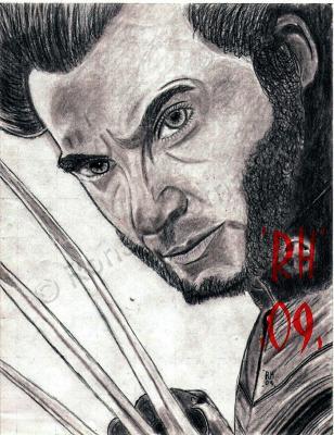 Carcoal - Hugh Jackman Wolverine - Hand Drawn