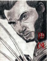 Hugh Jackman Wolverine - Hand Drawn Drawings - By Ronald Hornbeck, Pencil Drawing Artist