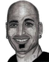 Charcoal - Howie Mandel - Hand Drawn