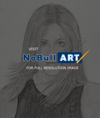 Charcoal - Jennifer Aniston - Hand Drawn