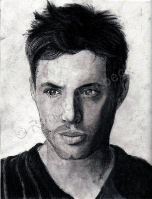 Charcoal - Jensen Ackles - Hand Drawn