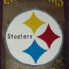 Steelers - Acrylics On Slate Paintings - By Ronald Hornbeck, Logo Painting Artist