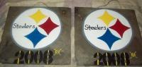 Steelers - Acrylics On Slate Paintings - By Ronald Hornbeck, Logo Painting Artist