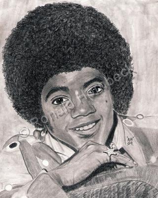 Charcoal - Michael Jackson Rip - Hand Drawn