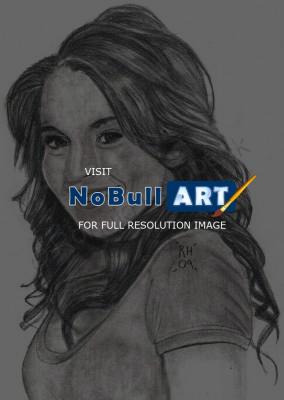 Charcoal - Lindsay Lohan - Hand Drawn