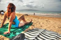 Mother And Daughter At The Beach - Digital Photography - By Tamara Johnson, Digital Photography Photography Artist