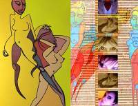 Hair Pull - Collage Mixed Media - By Amy Chace, Collage Mixed Media Artist