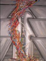 Deco Fountain - Acrylic On Canvas Paintings - By Jim Mcgonigal, Abstract Painting Artist
