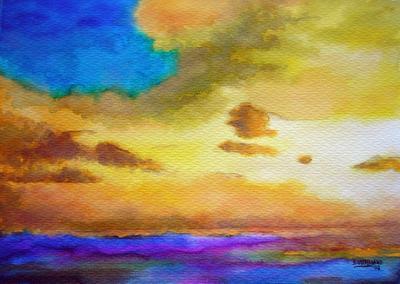 Painting 2008 - Atardecer 03 - Cartoncillo