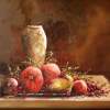 Pomegranates And Pears - Oil Paintings - By Brian Pier, Impressionist Painting Artist
