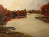 Landscapes - Autumn On The Lake - Oil