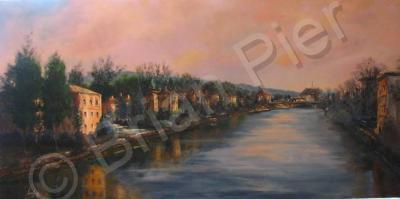 Landscapes - Across The River - Oil