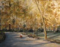 Cityscapes - Afternoon In The Park - Oil
