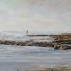 Fisherman On The Rocks - Oil Paintings - By Brian Pier, Impressionist Painting Artist