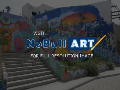 Malecon Artist Association - Malecon Beach Baja Sidewalk Art - Various Types Of Paints