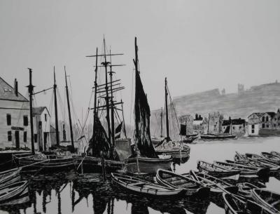 Realism - Whitby Harbour  1800S - Penink