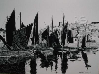 Realism - Whitby Harbour  1800S - Penink