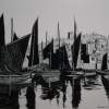 Whitby Harbour  1800S - Penink Drawings - By Andy Davis, Realism Drawing Artist