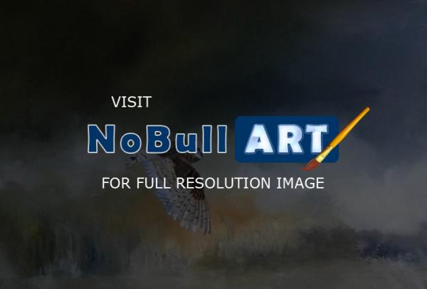 Realism - Barn Owl In Flight - Oil