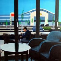 Coffee Shop - Acrylics Paintings - By Tony Gunning, Realism Painting Artist