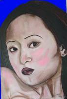 Asian Lady - Pastel And Acrylic Other - By Garnett Thompkins, Portrait Other Artist
