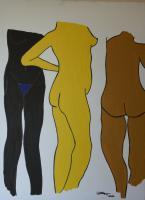Yes - Three Colored Women - Acrylics