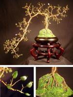 Gem Trees - Jade Cascade Wire Tree Sculpture - Wire