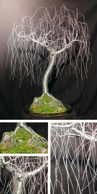 Wire Trees - Gentle Willow Wire Tree Sculpture - Wire