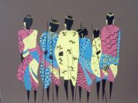 Painting - Female African Warriors - Acrylic