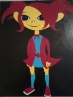 Tom Boy - Acrylic Paintings - By Jerri Gray, Flip Art With Bold Colors Painting Artist