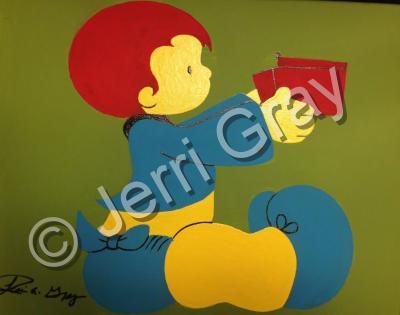 Painting - Redheaded Baby - Acrylic