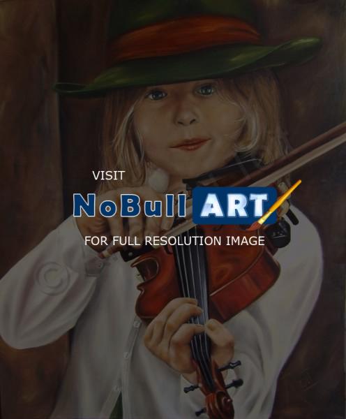 Portraits - The Little Violinist - Oil
