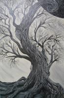 Tree Of Doom - Acrylic Paint Paintings - By Josh Sawyer, Surrealism Painting Artist