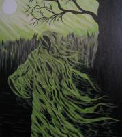Specter In Green - Acrylic Paint Paintings - By Josh Sawyer, Abstract Painting Artist