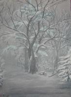 Shrouded Trail - Acrylic Paint Paintings - By Josh Sawyer, Surrealism Painting Artist