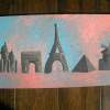 Monuments De Paris - Acrylic Paintings - By Celine Maublanc, Abstract Realistic Painting Artist