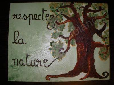 French Writting - Nature - Acrylic