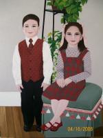 Isabella And Matthew - Oil On Canvas Paintings - By Qiufen Wei Marmo, Realism Painting Artist